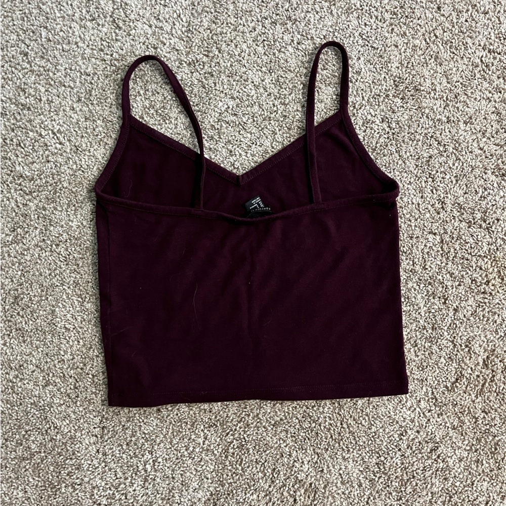Forever 21 Maroon Crop Cami - Picture 2 of 3